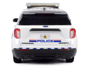 2022 Ford Police Interceptor Utility White "Royal Canadian Mounted Police (RCMP)" with Flashing Light Bar and Front and Rear Lights and Sounds 1/24 Diecast Model Car by Motormax image 5
