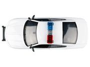 2023 Dodge Charger Pursuit Police Car Unmarked White with Flashing Light Bar Front and Rear Lights and 2 Sounds "Builder's Kit" 1/24 Diecast Model Car by Motormax image 5
