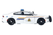 2023 Dodge Charger Pursuit Police Car "Royal Canadian Mounted Police (RCMP)" White with Flashing Light Bar and Front and Rear Lights and Sound 1/24 Diecast Model Car by Motormax image 2