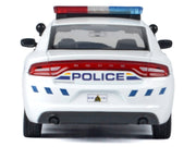 2023 Dodge Charger Pursuit Police Car "Royal Canadian Mounted Police (RCMP)" White with Flashing Light Bar and Front and Rear Lights and Sound 1/24 Diecast Model Car by Motormax image 4
