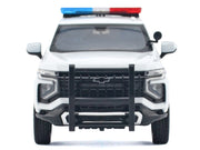 2025 Chevrolet Tahoe PPV "RCMP (Royal Canadian Mounted Police)" White with Stripes with Flashing Light Bar and Front and Rear Lights and Sounds 1/24 Diecast Model Car by Motormax image 4