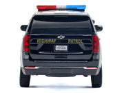 2025 Chevrolet Tahoe PPV "CHP (California Highway Patrol)" Black and White with Flashing Light Bar and Front and Rear Lights and Sounds 1/24 Diecast Model Car by Motormax image 4