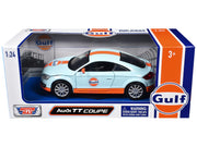 Audi TT Coupe "Gulf Oil" Light Blue with Orange Stripes "Gulf Die-Cast Collection" 1/24 Diecast Model Car by Motormax image 3