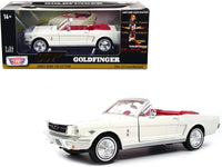1964 1/2 Ford Mustang Convertible White with Red Interior James Bond 007 "Goldfinger" (1964) Movie "James Bond Collection" Series 1/24 Diecast Model Car by Motormax image 4