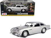 Aston Martin DB5 RHD (Right Hand Drive) Silver Metallic James Bond 007 "Goldfinger" (1964) Movie "James Bond Collection" Series 1/24 Diecast Model Car by Motormax image 5