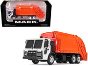 Mack LR with McNeilus Rear Load Refuse Body Orange and White 1/87 (HO) Diecast Model by First Gear image 2