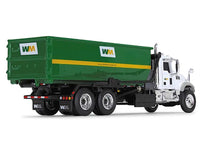 Mack Granite MP Refuse Garbage Truck with Tub-Style Roll-Off Container "Waste Management" White and Green 1/87 (HO) Diecast Model by First Gear image 2
