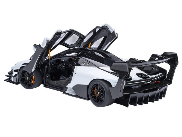 McLaren Senna GTR Silica White with Black Top 1/18 Model Car by Autoart image 2