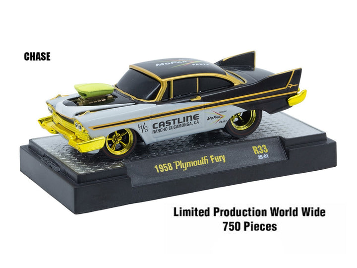 "Ground Pounders" 6 Cars Set Release 33 IN DISPLAY CASES Limited Edition 1/64 Diecast Model Cars by M2 Machines image 2