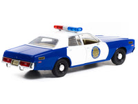 1975 Plymouth Fury "Osage County Sheriff" Blue and White 1/24 Diecast Model Car by Greenlight image 3