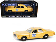 1975 Plymouth Fury Taxi "Crescent Cab Co." Yellow "Poltergeist" (1982) Movie "Hollywood" Series 20 1/24 Diecast Model Car by Greenlight image 2