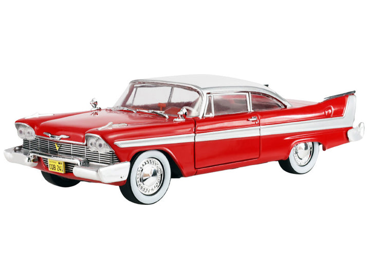 1958 Plymouth Fury Red with White Top and Red Interior "Hollywood Greatest Hits" Series 1/24 Diecast Model Car by Greenlight image 2