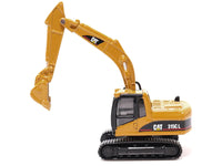 CAT Caterpillar CT660 Day Cab Tractor Blue Metallic with Lowboy Trailer and CAT 315C L Hydraulic Excavator Yellow 1/87 (HO) Diecast Model by Diecast Masters image 3