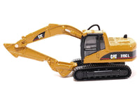 CAT Caterpillar CT660 Day Cab Tractor Blue Metallic with Lowboy Trailer and CAT 315C L Hydraulic Excavator Yellow 1/87 (HO) Diecast Model by Diecast Masters image 5