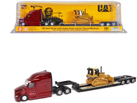 Diecast Masters Peterbilt 579 lowboy trailer CAT D5M dozer set 1:87 HO 84419, product image 4