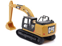 CAT Caterpillar 320F L Hydraulic Excavator Yellow and Black 1/64 Diecast Model by Diecast Masters image 3