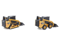 CAT Caterpillar 272D2 Skid Steer Loader Yellow and CAT Caterpillar 297D2 Compact Track Loader Yellow Set of 2 pieces 1/64 Diecast Models by Diecast Masters image 3