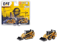 CAT Caterpillar 272D2 Skid Steer Loader Yellow and CAT Caterpillar 297D2 Compact Track Loader Yellow Set of 2 pieces 1/64 Diecast Models by Diecast Masters image 5