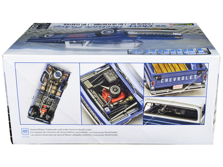 Level 4 Model Kit 1966 Chevrolet Fleetside Pickup Truck 1/25 Scale Model by Revell image 2