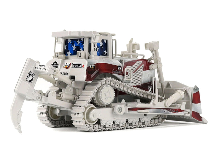 CAT Caterpillar D8T Track Type Tractor with Single Shank Ripper "Brent Scarbrough & Co." Patriotic Livery "High Line" Series 1/50 Diecast Model by Diecast Masters image 2