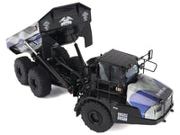 CAT Caterpillar 745 Articulated Dump Truck "Brent Scarbrough & Co. - Back the Blue" Black with Graphics "High Line" Series 1/50 Diecast Model by Diecast Masters image 4
