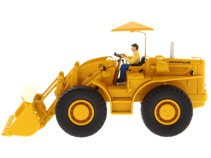 CAT Caterpillar 966A Wheel Loader Yellow with Operator "Vintage Series" 1/50 Diecast Model by Diecast Masters image 2
