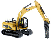 CAT Caterpillar 320D L Hydraulic Excavator with Multiple Work Tools and Operator "High Line" Series 1/87 (HO) Scale Diecast Model by Diecast Masters image 4