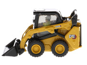 CAT Caterpillar 242D3 Wheeled Skid Steer Loader with Work Tools and Operator Yellow "High Line Series" 1/50 Diecast Model by Diecast Masters image 4