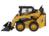 CAT Caterpillar 242D3 Wheeled Skid Steer Loader with Work Tools and Operator Yellow "High Line Series" 1/50 Diecast Model by Diecast Masters image 4