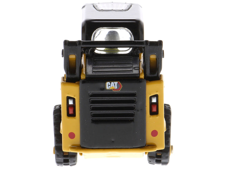 CAT Caterpillar 259D3 Compact Track Loader with Work Tools and Operator Yellow "High Line Series" 1/50 Diecast Model by Diecast Masters image 2