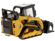 CAT Caterpillar 259D3 Compact Track Loader with Work Tools and Operator Yellow "High Line Series" 1/50 Diecast Model by Diecast Masters image 5