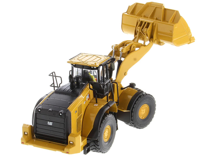 CAT Caterpillar 982 XE Wheel Loader Yellow with Operator "High Line Series" 1/50 Diecast Model by Diecast Masters image 2