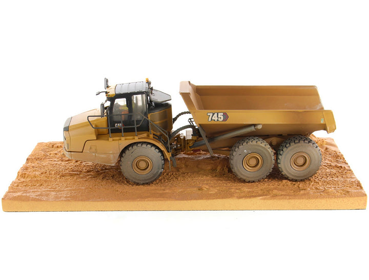 CAT Caterpillar 745 Articulated Truck with Operator (Dirty Version) "Weathered" Series 1/50 Diecast Model by Diecast Masters image 2