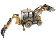 CAT Caterpillar 420F2 IT Backhoe Loader with Operator Yellow "Weathered Series" 1/50 Diecast Model by Diecast Masters image 4