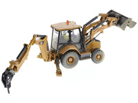 CAT Caterpillar 420F2 IT Backhoe Loader with Operator Yellow "Weathered Series" 1/50 Diecast Model by Diecast Masters image 4
