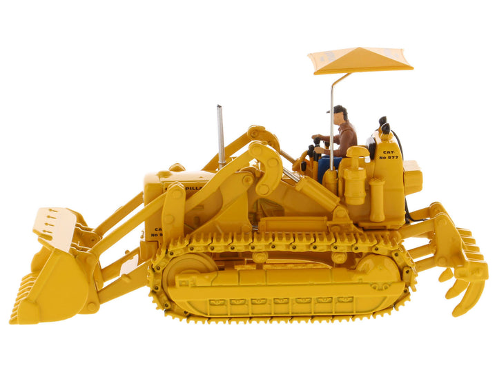 CAT Caterpillar 977D Traxcavator Yellow with Operator "Vintage Series" 1/50 Diecast Model by Diecast Masters image 2