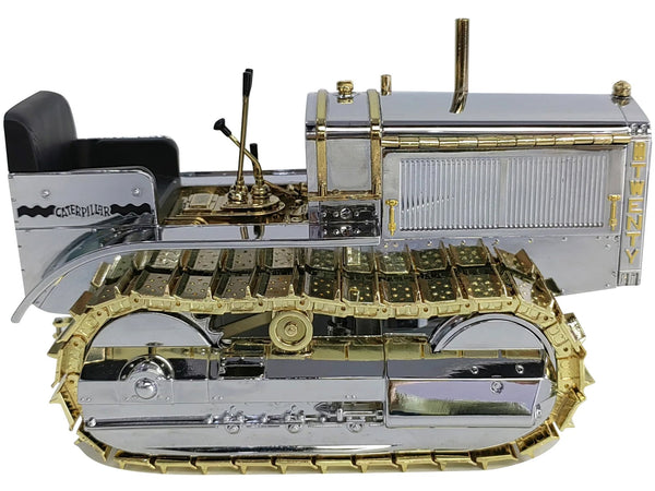 Diecast Masters CAT Twenty tractor 100th Anniversary chrome gold 1:16 85760, product image 1