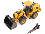 CAT Caterpillar 938 Wheel Loader with Operator Yellow "High Line" Series 1/50 Diecast Model by Diecast Masters image 4