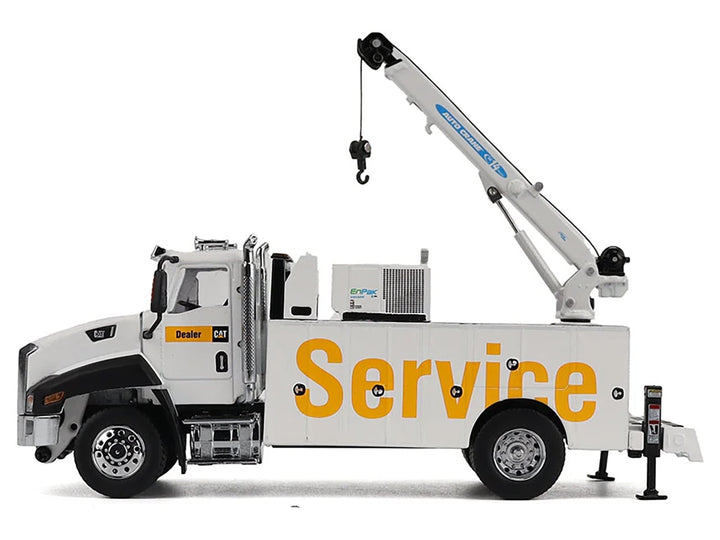 CAT Caterpillar CT660 Auto-Crane Titan 85 Truck with Miller EnPak White "Transport Series" 1/50 Diecast Model by Diecast Masters image 2