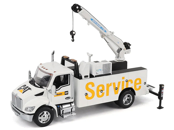 Kenworth T380 Auto-Crane Titan 85 Truck with Miller EnPak White "Transport Series" 1/50 Diecast Model by Diecast Masters image 2