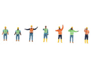 "Construction Workers" 7 Piece Figure Set for 1/50 Scale Models by Diecast Masters image 2