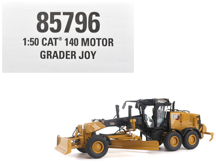 CAT Caterpillar 140 JOY Motor Grader Yellow with Black Top "High Line" Series 1/50 Diecast Model by Diecast Masters