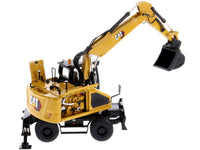 CAT Caterpillar M318 Wheeled Excavator Yellow with Operator "High Line" Series 1/50 Diecast Model by Diecast Masters image 3