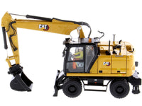 CAT Caterpillar M318 Wheeled Excavator Yellow with Operator "High Line" Series 1/50 Diecast Model by Diecast Masters image 4