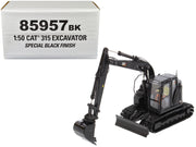 CAT Caterpillar 315 Track Type Hydraulic Excavator Special Black Finish with Operator "High Line" Series 1/50 Diecast Model by Diecast Masters image 5