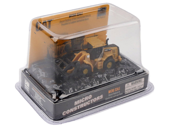 CAT Caterpillar 950M Wheel Loader (Log Fork Version) Yellow "Micro-Constructor" Series Diecast Model by Diecast Masters image 2