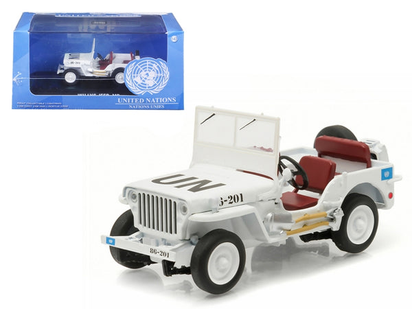 GreenLight 1:43 1944 Willys Jeep, United Nations, white — item 86308