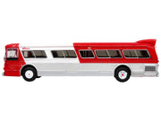 Flxible 53102 New Look Transit Bus "Pittsburgh Area Transit" Red and White "Vintage Bus & Motorcoach Collection" Limited Edition 1/87 (HO) Diecast Model by Iconic Replicas