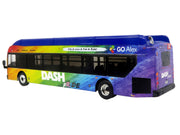New Flyer Xcelsior XN40 Transit Bus "DASH Pride Livery" Blue with Rainbow Graphics "The Bus & Motorcoach Collection" Limited Edition 1/87 (HO) Diecast Model by Iconic Replicas image 3