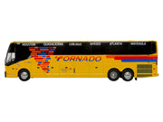 Prevost H3-45 Coach Bus "Tornado Bus Company" Yellow with Graphics Limited Edition 1/87 (HO) Diecast Model by Iconic Replicas image 2